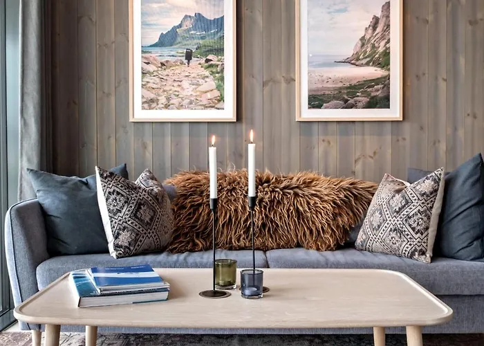 Apartamento Moderne Ved Sjoen Med Opptil Atte Sengeplasser *